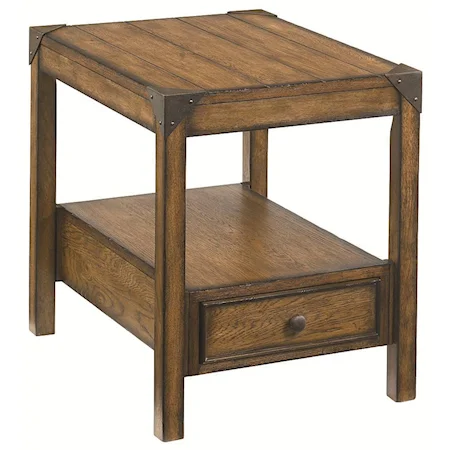 Mission Weathered Oak Chairside Table